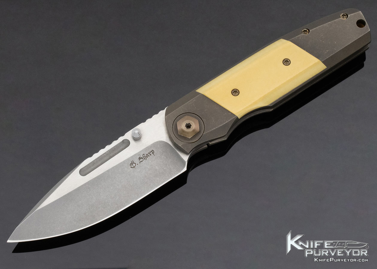 David Sharp Custom Knife Westinghouse Micarta "Double Trouble" Frame Lock 13488