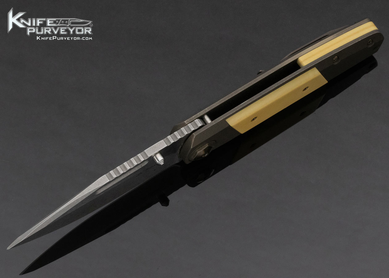 David Sharp Custom Knife Westinghouse Micarta "Double Trouble" Frame Lock - Image 5