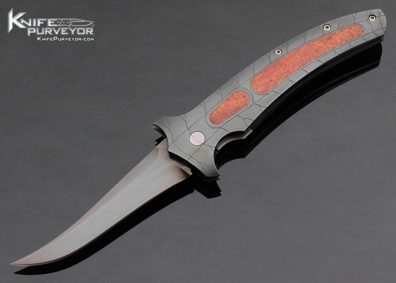 Jeff-Harkins-Custom-Knife-Blued-Sole-Authorship-Engraved-Red-Coral-Interframe-Automatic-Linerlock-13524