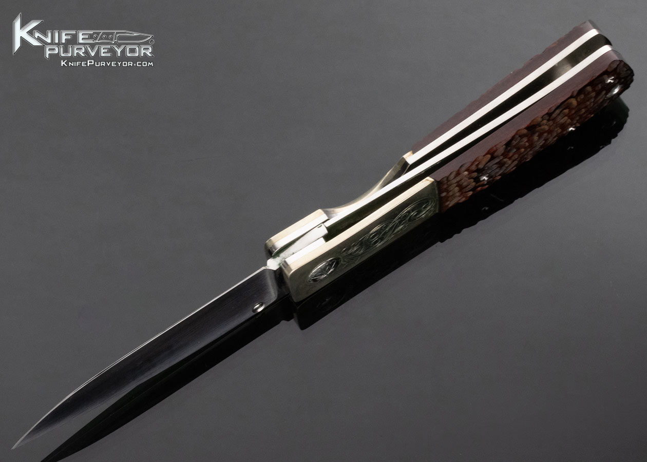 Michael Walker Custom Knife Early Liner Lock Engraved Patricia Walker - Image 6