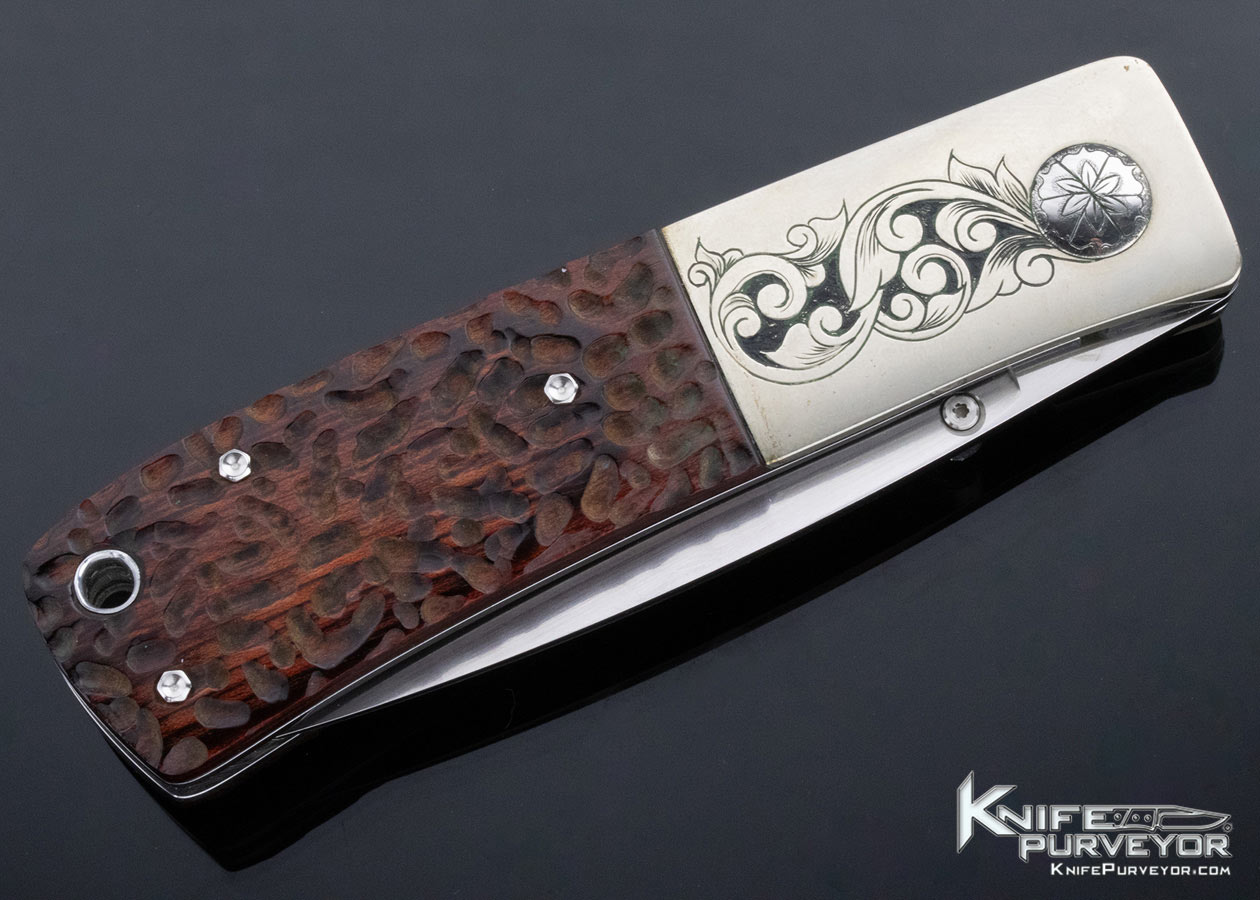 Michael Walker Custom Knife Early Liner Lock Engraved Patricia Walker - Image 4