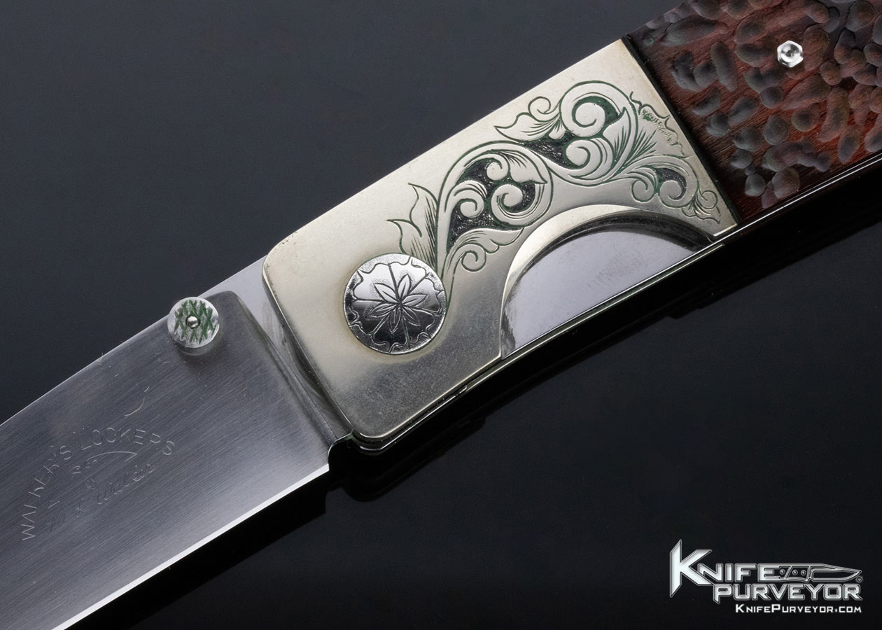 Michael Walker Custom Knife Early Liner Lock Engraved Patricia Walker - Image 2