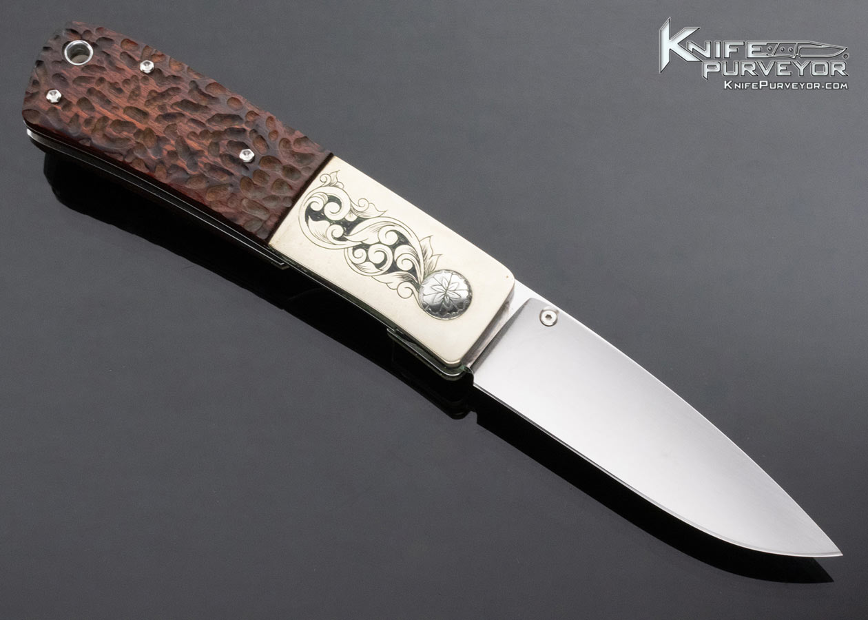 Michael Walker Custom Knife Early Liner Lock Engraved Patricia Walker - Image 3