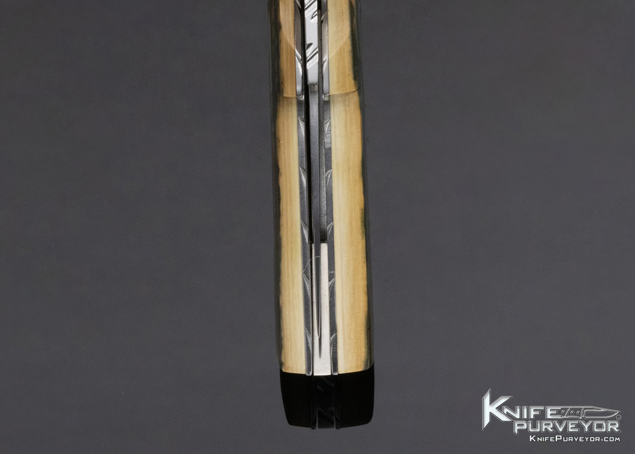 Mike Whiskers Allen Custom Knife Sole Authorship Engraved Mammoth Lightning Bolt Lever Release Automatic - Image 7