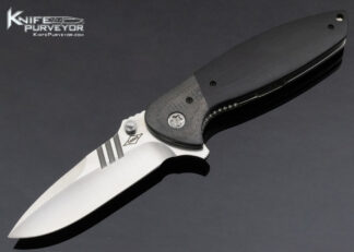 Peter Carey Custom Knife Carbon Fiber and Black Micarta "Nitro" Linerlock Flipper 13482