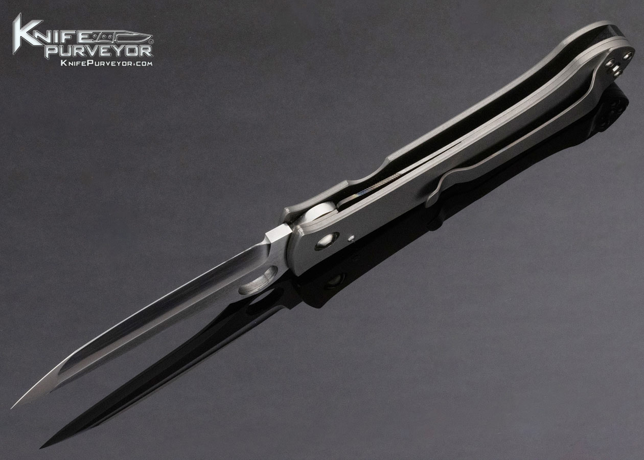 Bob Lum Custom Knife Spyder-Hole Titanium Large Tanto Liner Lock - Image 4
