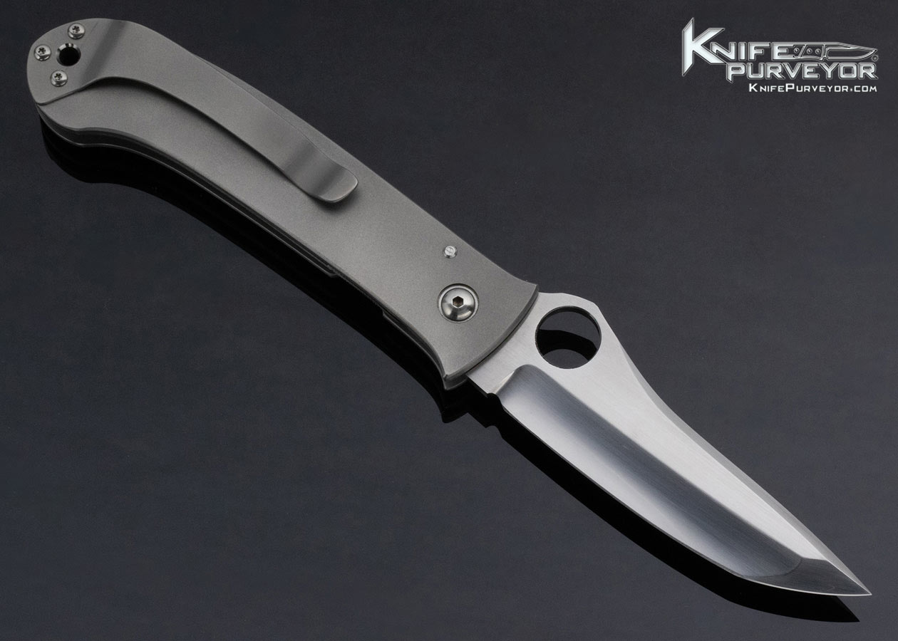 Bob Lum Custom Knife Spyder-Hole Titanium Large Tanto 13769