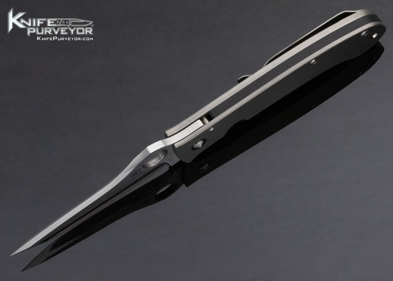 Bob Lum Custom Knife Spyder-Hole Titanium Large Tanto Liner Lock - Image 3