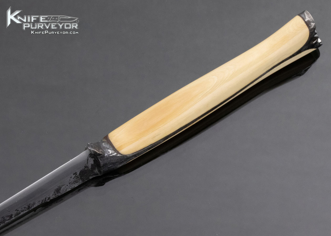 Christoph Deringer Custom Knife Hand Forged From a 1" Ball Bearing (52100 Steel) Wharncliffe Straight Knife 13784