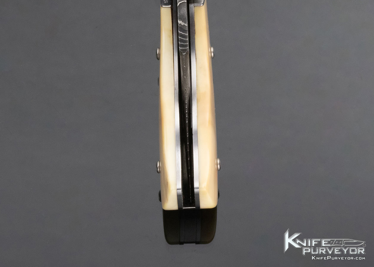 Jot Singh Khalsa Custom Knife Simon Lytton Engraved Fossilized Walrus LinerLock - Image 7