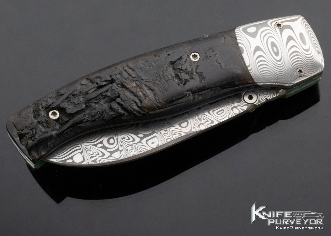Murray Sterling Custom Knife Damasteel & Cape Buffalo Linerlock - Image 4