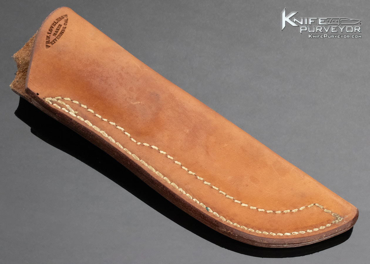 Bob Loveless Custom Knife Ron Skaggs Engraved Green Canvas Micarta Drop Point Hunter - Image 6