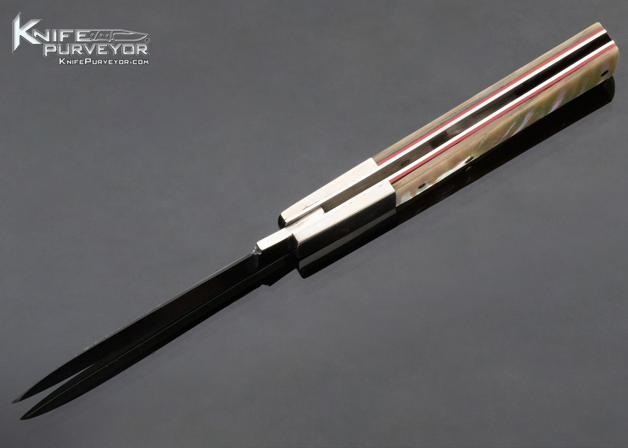 George Young Custom Knife Stellite Custom Knife 6K Pearl with Red Line 14152