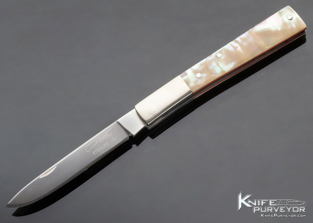 George Young Custom Knife Stellite Custom Knife 6K Pearl with Red Line 14152