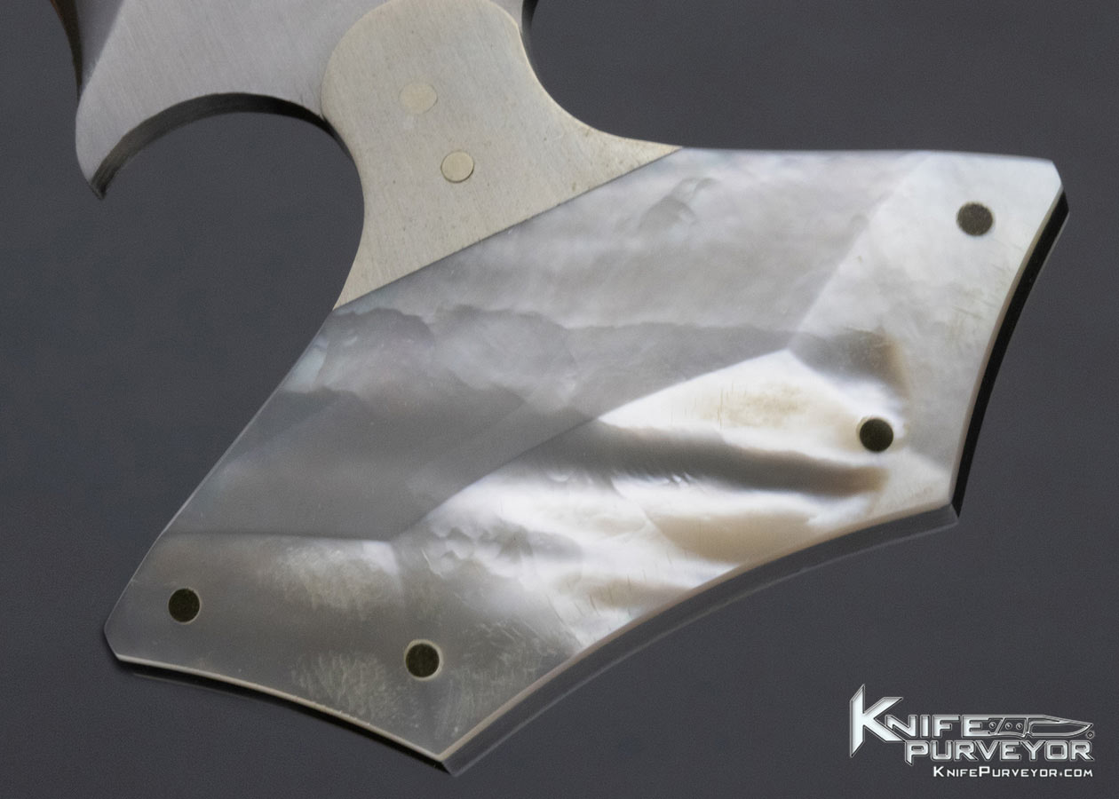 Warren Glover Custom Knife Mother of Pearl and Nickle Silver Push Dagger - Image 3