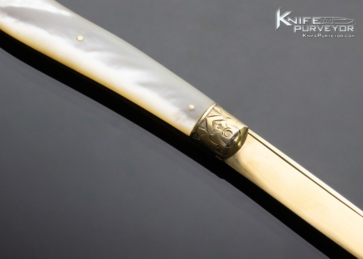 Sheffield 1888 Pearl Folding Fruit Knife Engraved By Simon M. Lytton - Image 4