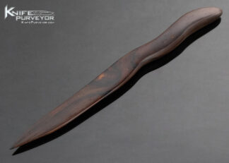 Carved African Black Wood Letter Opener 14224