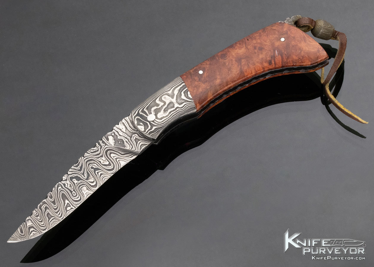 Wayne Valachovic Custom Knife Damascus Folder 13225