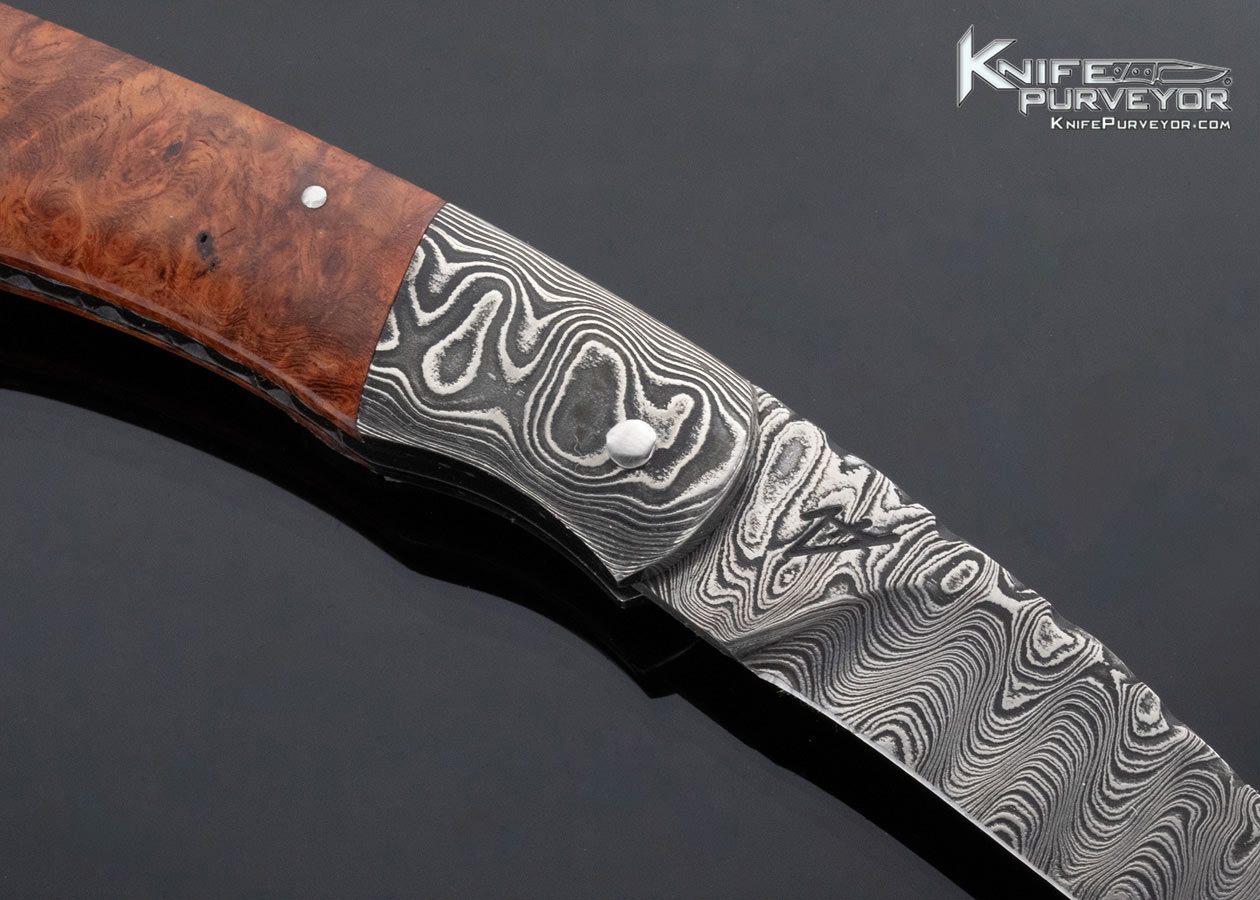 Wayne Valachovic Custom Knife Damascus Folder 13225
