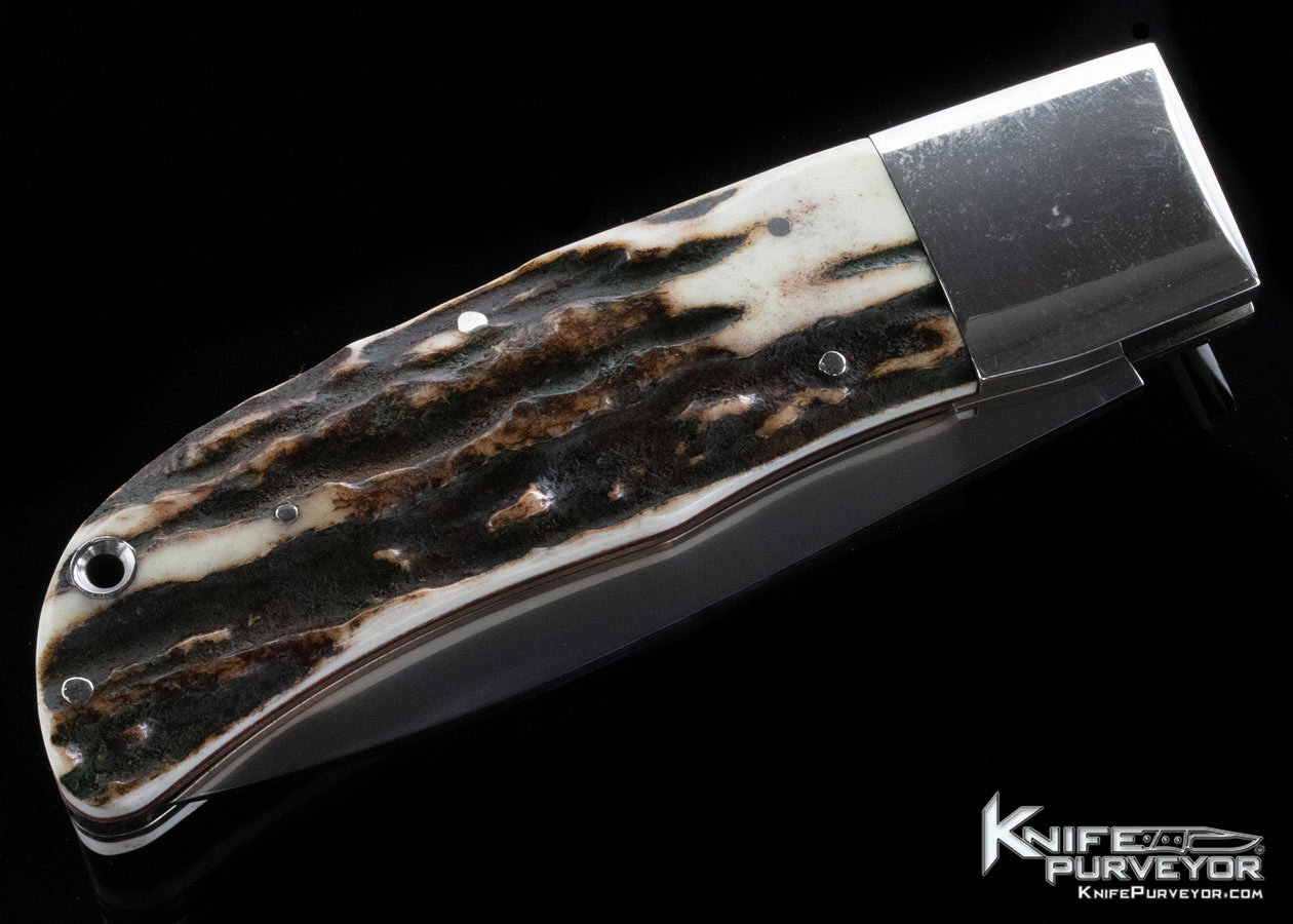 Yoshihiro Fujimoto Custom Knife Stag Lever Lock - Image 3