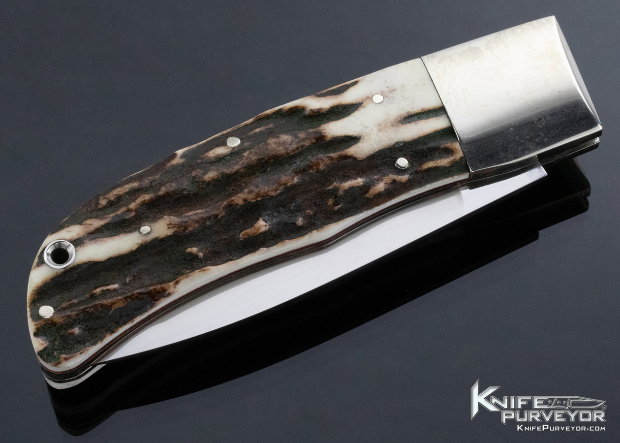 Yoshihiro Fujimoto Custom Knife Stag Lever Lock - Image 4