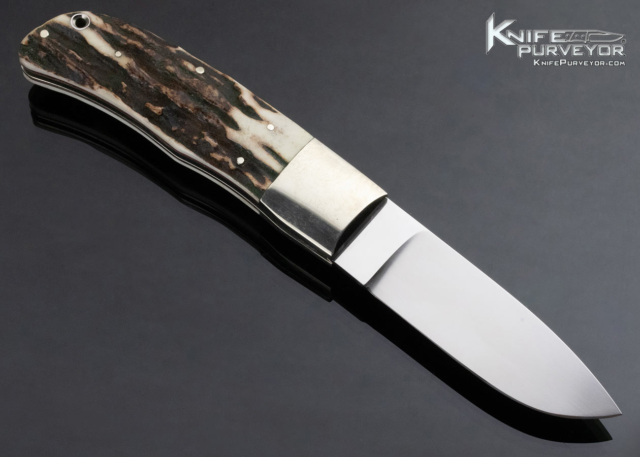 Yoshihiro Fujimoto Custom Knife Stag Lever Lock - Image 5