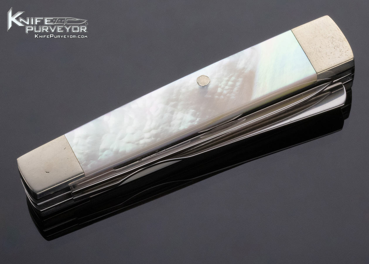George Young Custom Knife Stellite 6k 2 Blade Dr's Knife Pearl Slipjoint - Image 6