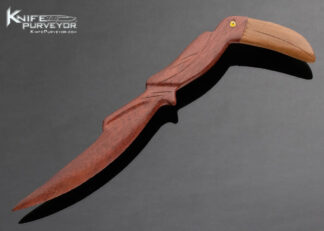 Carved Parrot Feather Letter Opener 14208
