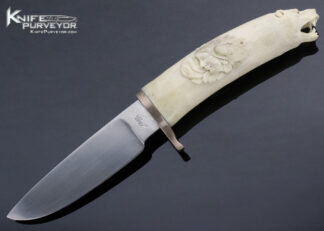 Gail Lunn Custom Knife Carved Bear Hunter 13902