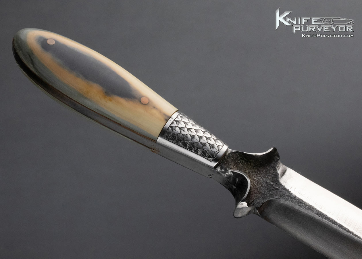 Joe Keeslar ABS Custom Knife Hand Forged 1080 Integral Brute de Forge Bolster with Sheath - Image 4