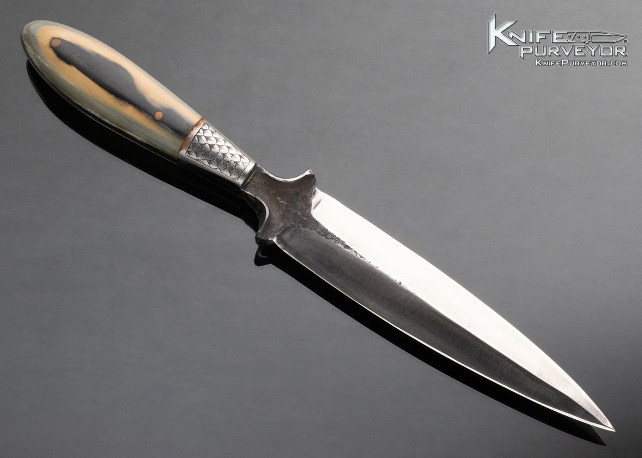 Joe Keeslar ABS Custom Knife Hand Forged 1080 Integral Brute de Forge Bolster with Sheath - Image 3