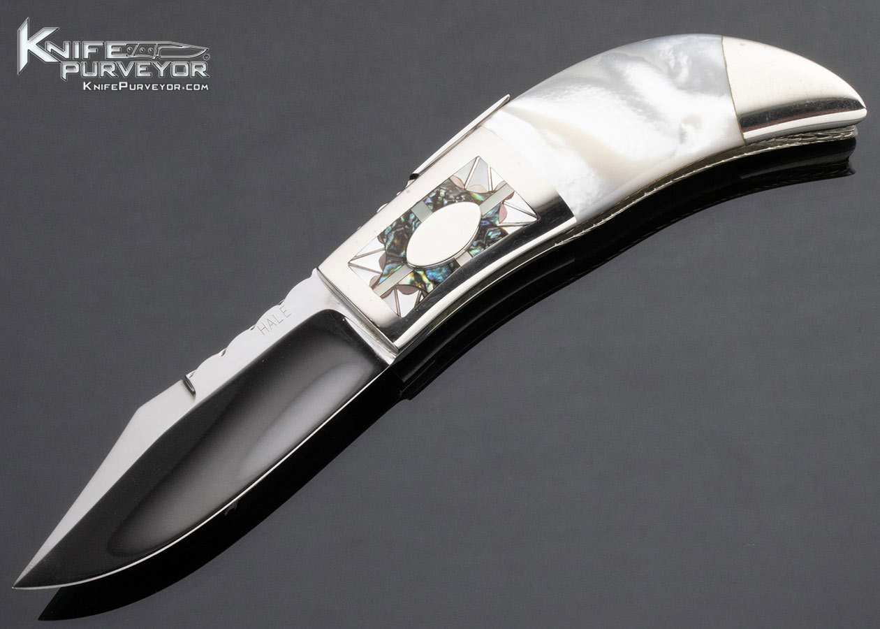Lloyd Hale Custom Knife Mosaic Bolster and Mother of Pearl Midlock 15132