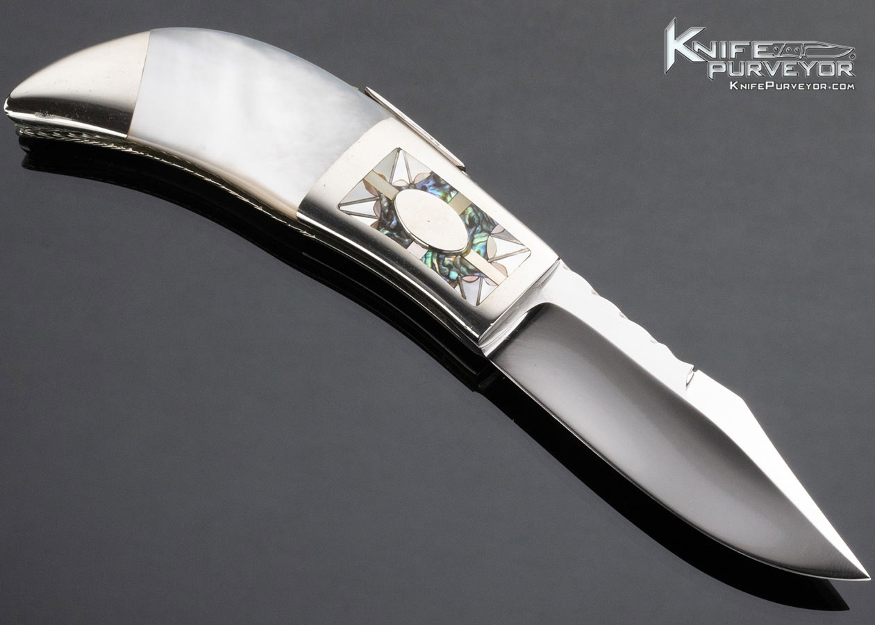 Lloyd Hale Custom Knife Mosaic Bolster and Mother of Pearl Midlock - Image 4