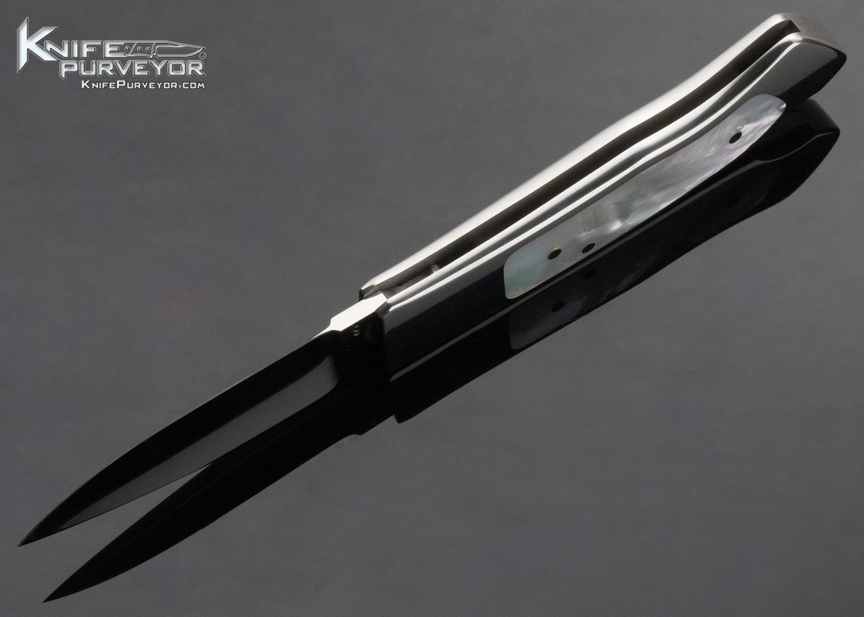 Ron Lake Custom Knife Mother of Pearl Interframe Sierra Lockback 14385