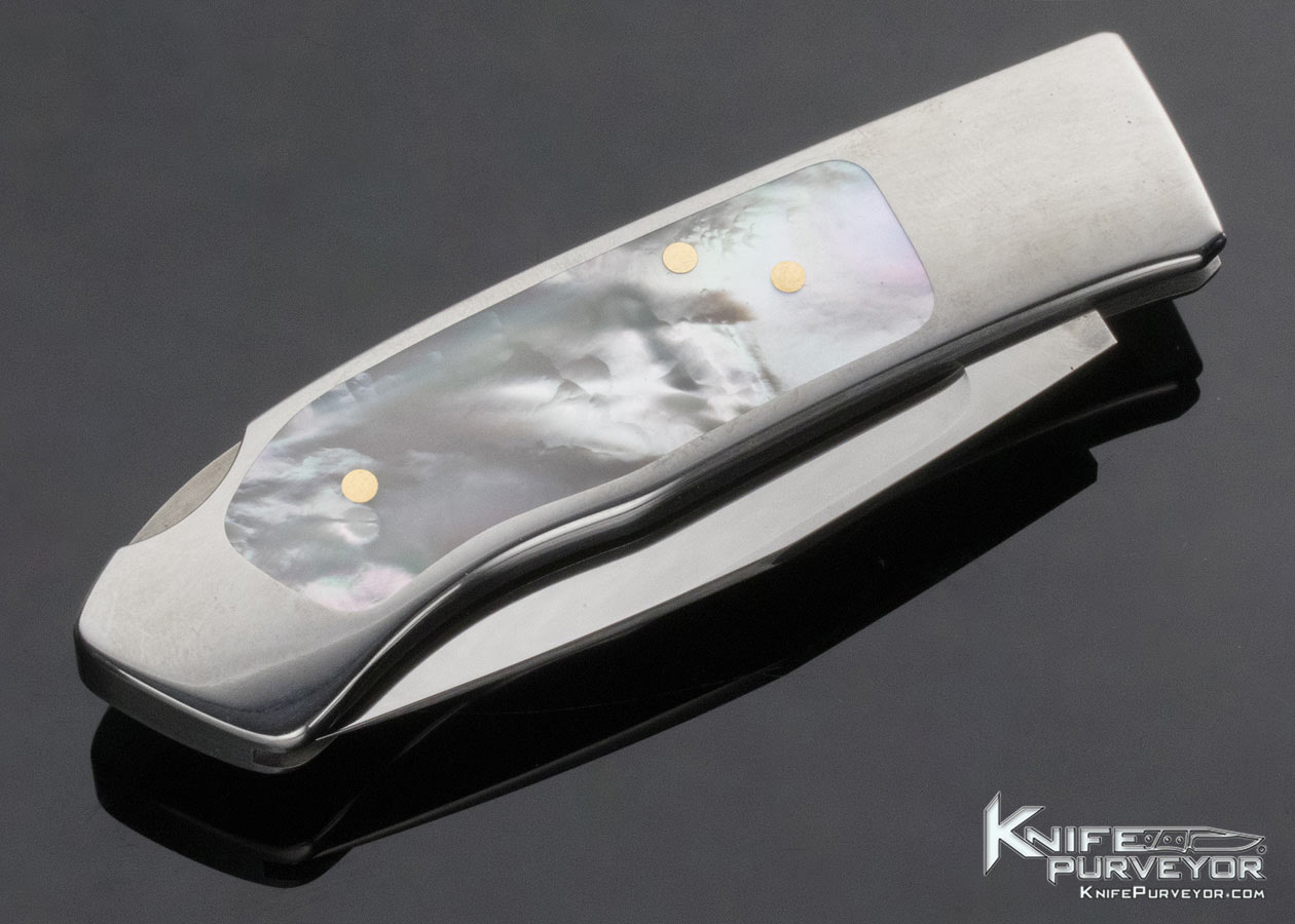 Ron Lake Custom Knife Mother of Pearl Interframe Sierra Lockback - Image 5