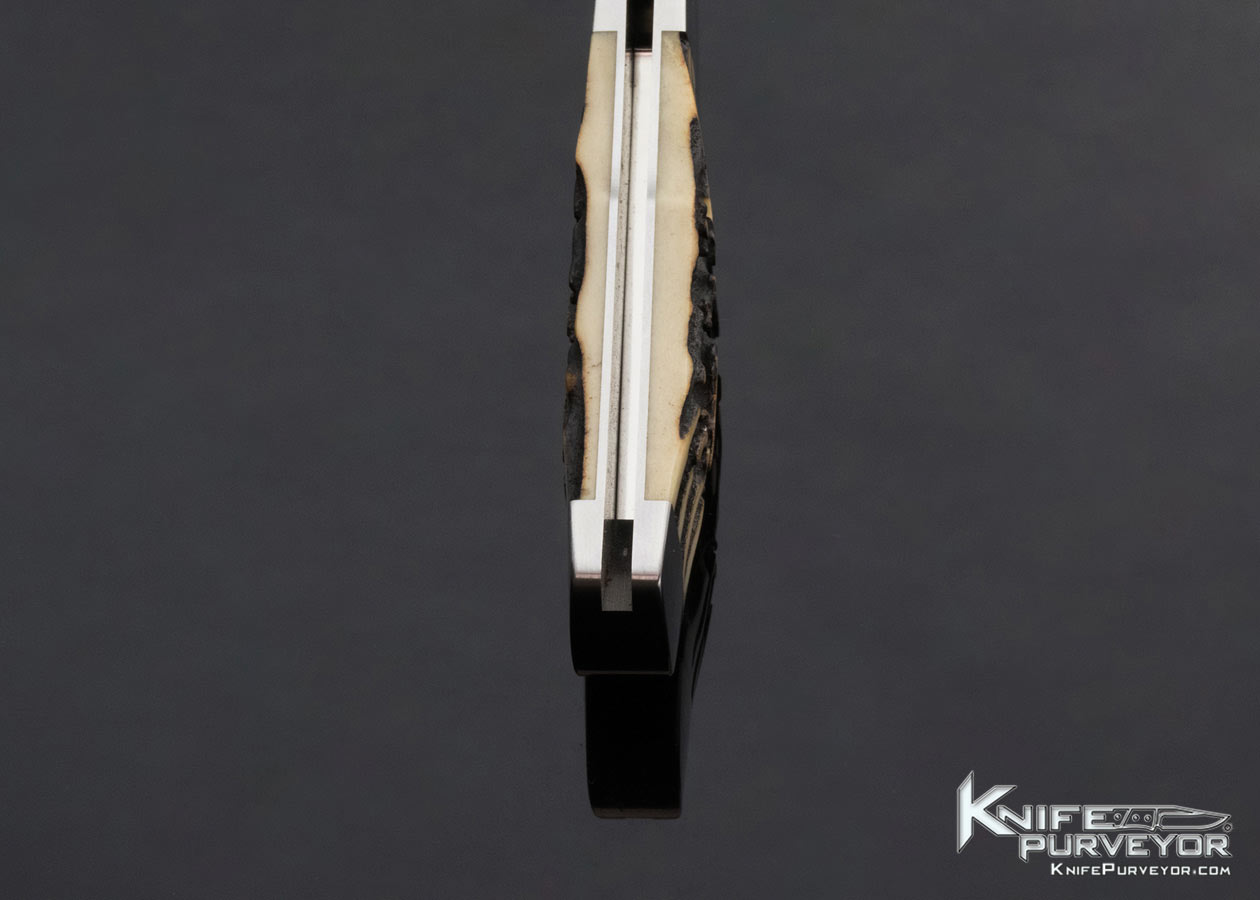 Ron Lake Custom Knife Stag Double Bolstered Lockback - Image 8