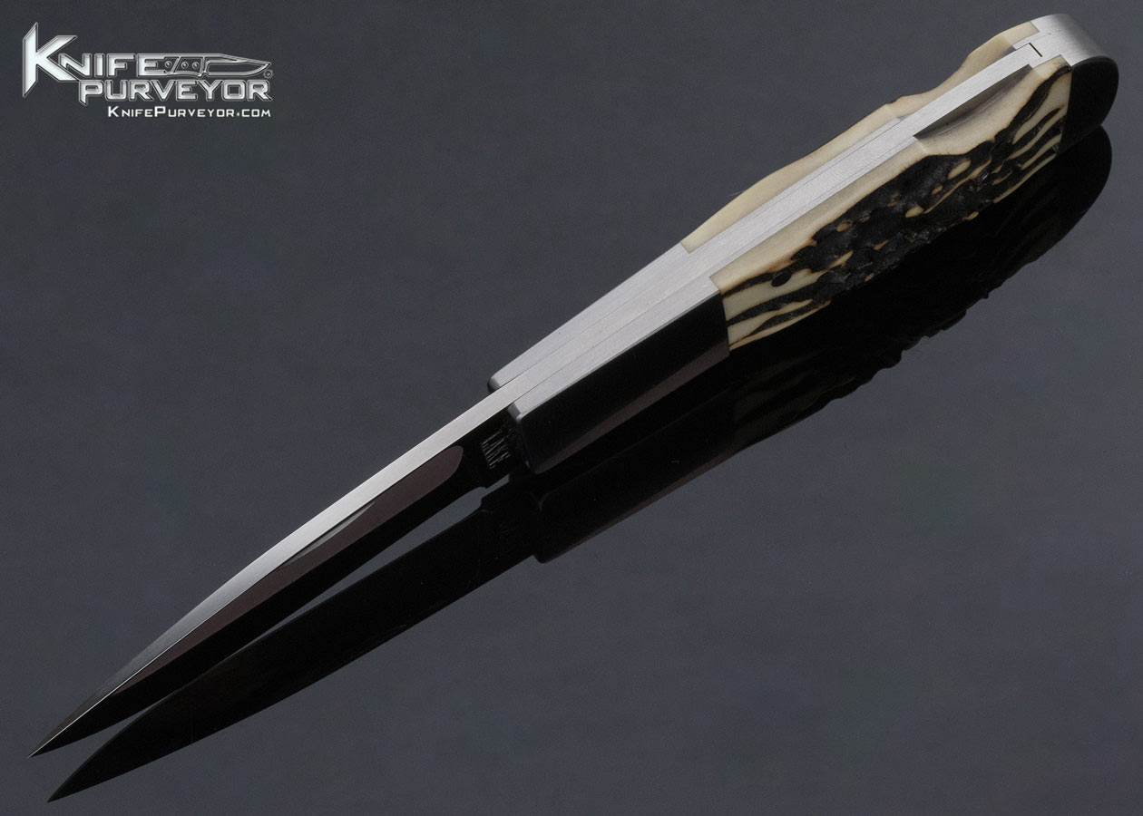 Ron Lake Custom Knife Stag Double Bolstered Lockback - Image 6