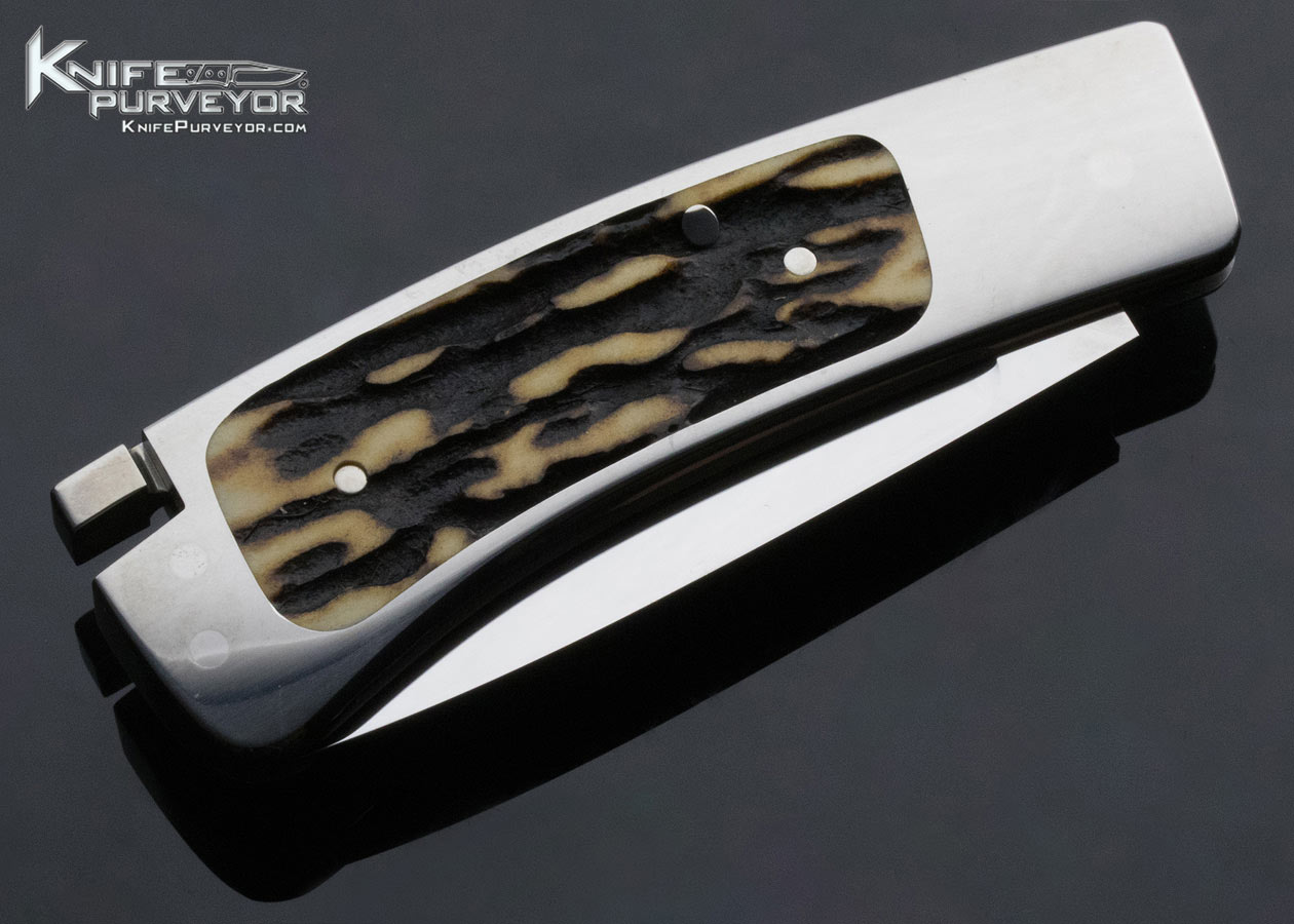 Ron Lake Custom Knife Stag Interframe Tail Lock - Image 5