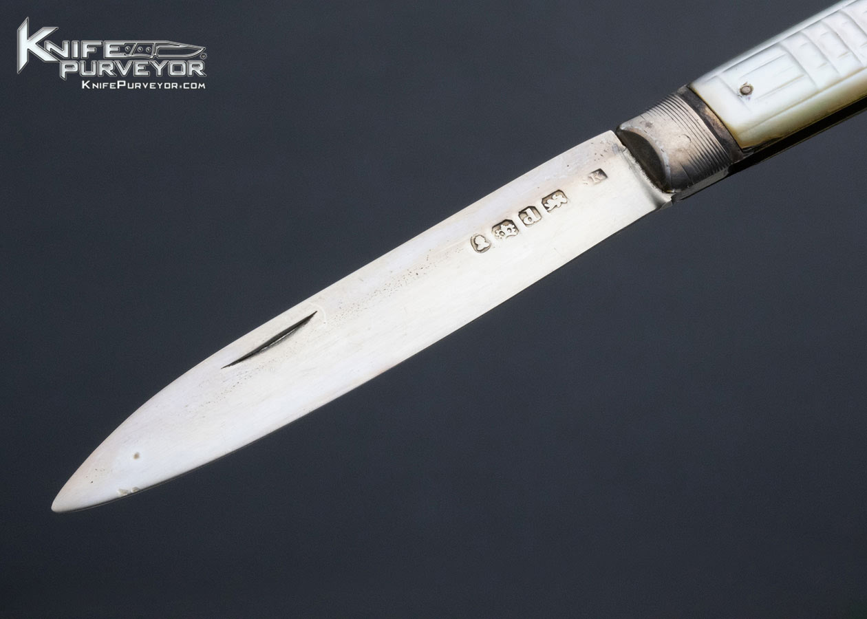 Sheffield Mother of Pearl and Silver Fruit Knife Slipjoint - Image 2
