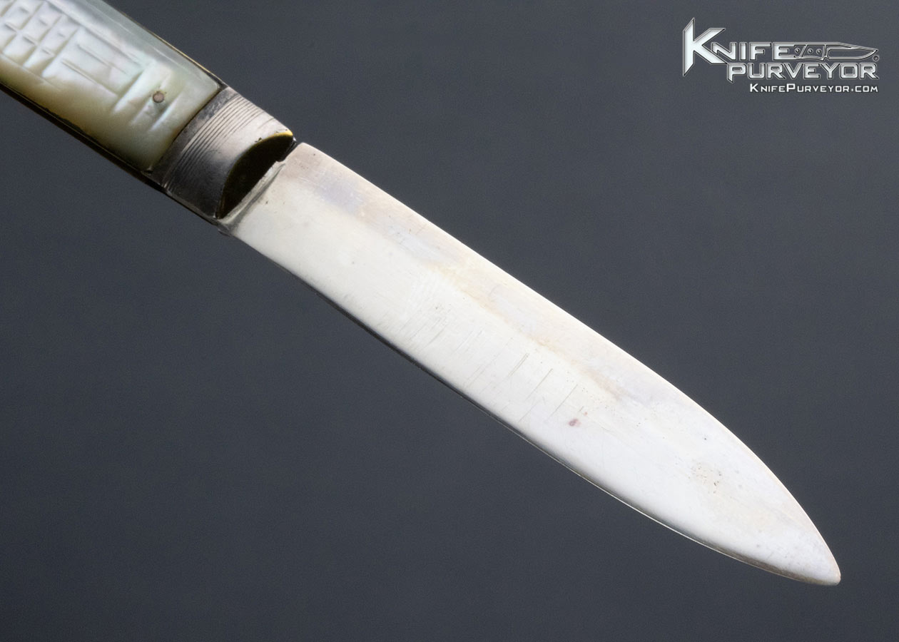 Sheffield Mother of Pearl and Silver Fruit Knife Slipjoint - Image 5