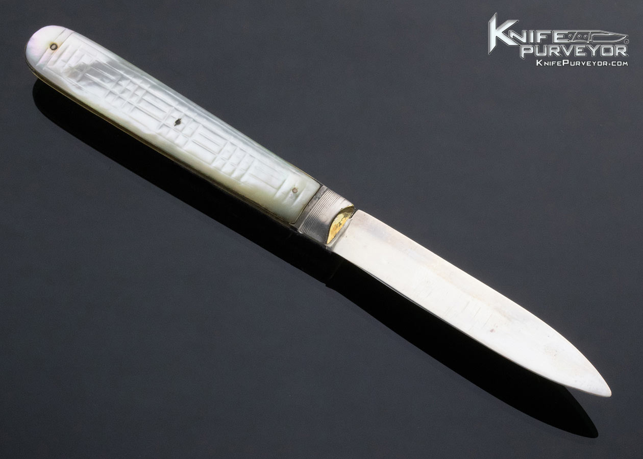 Sheffield Mother of Pearl and Silver Fruit Knife Slipjoint - Image 4