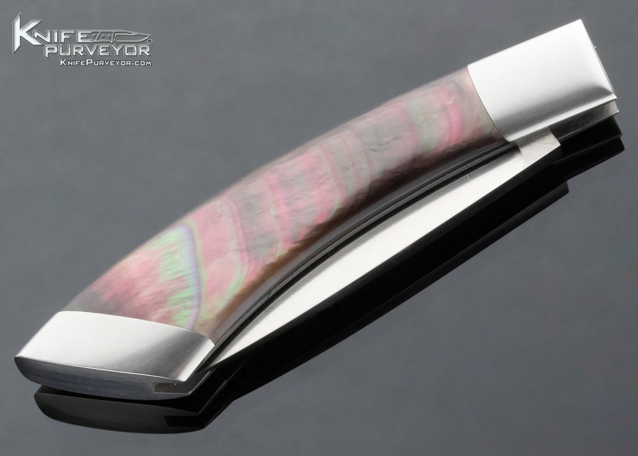 Billy Mace Imel Custom Knife Black Lip Pearl Gentelmans Slip Joint with Half Stops - Image 5