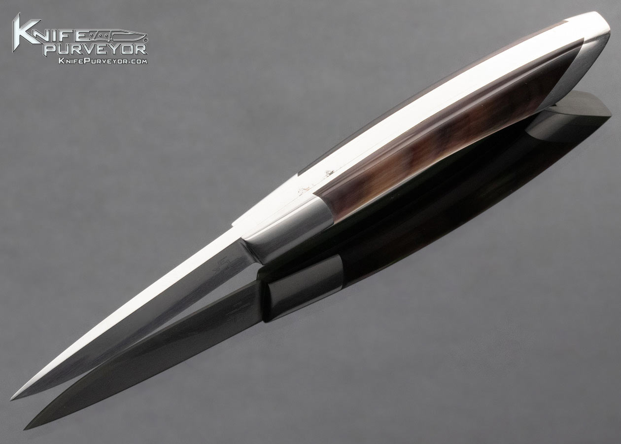 Billy Mace Imel Custom Knife Black Lip Pearl Gentelmans Slip Joint with Half Stops - Image 6