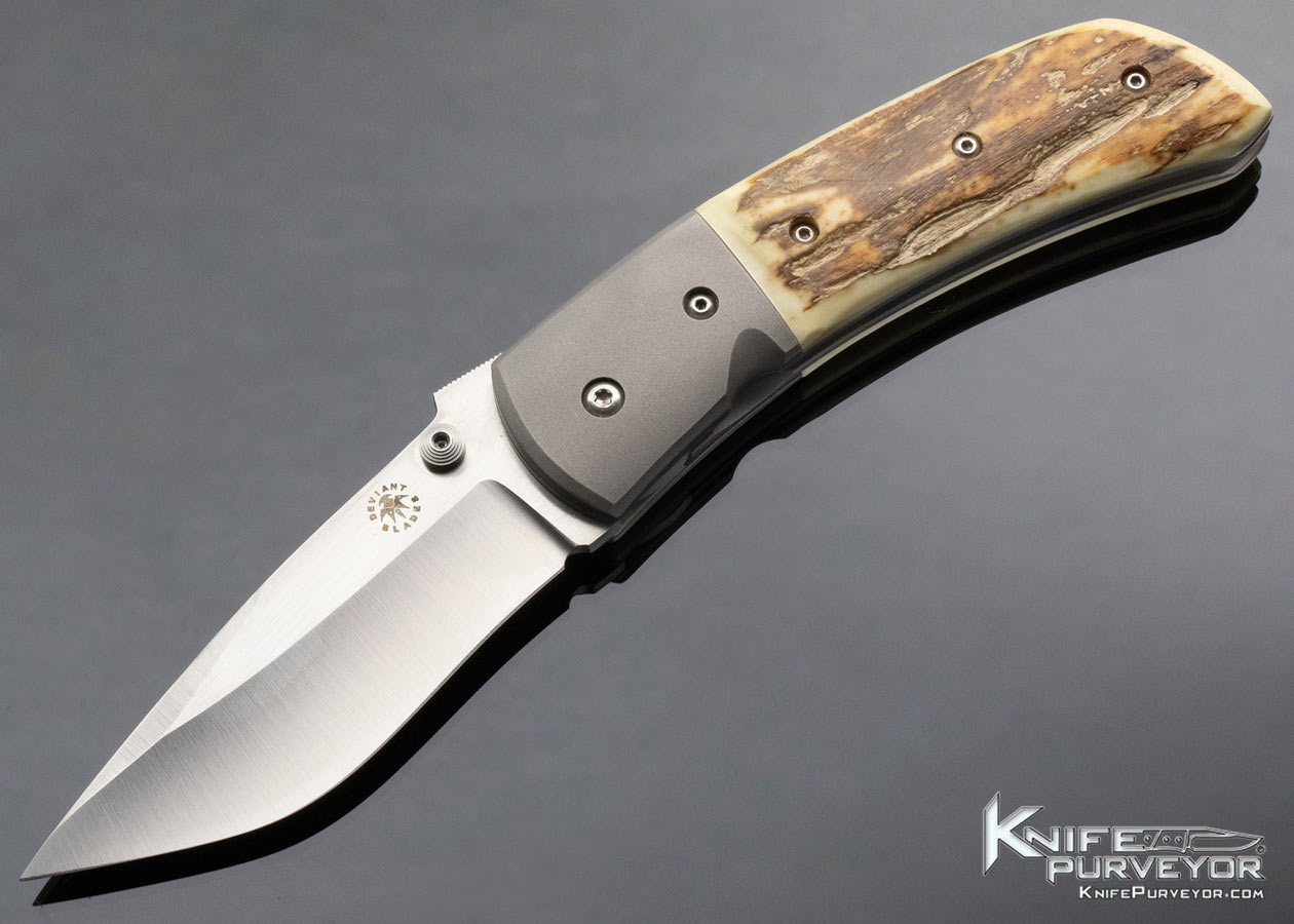Deviant Blades Custom Knife "Curly" Mammoth Linerlock 14507