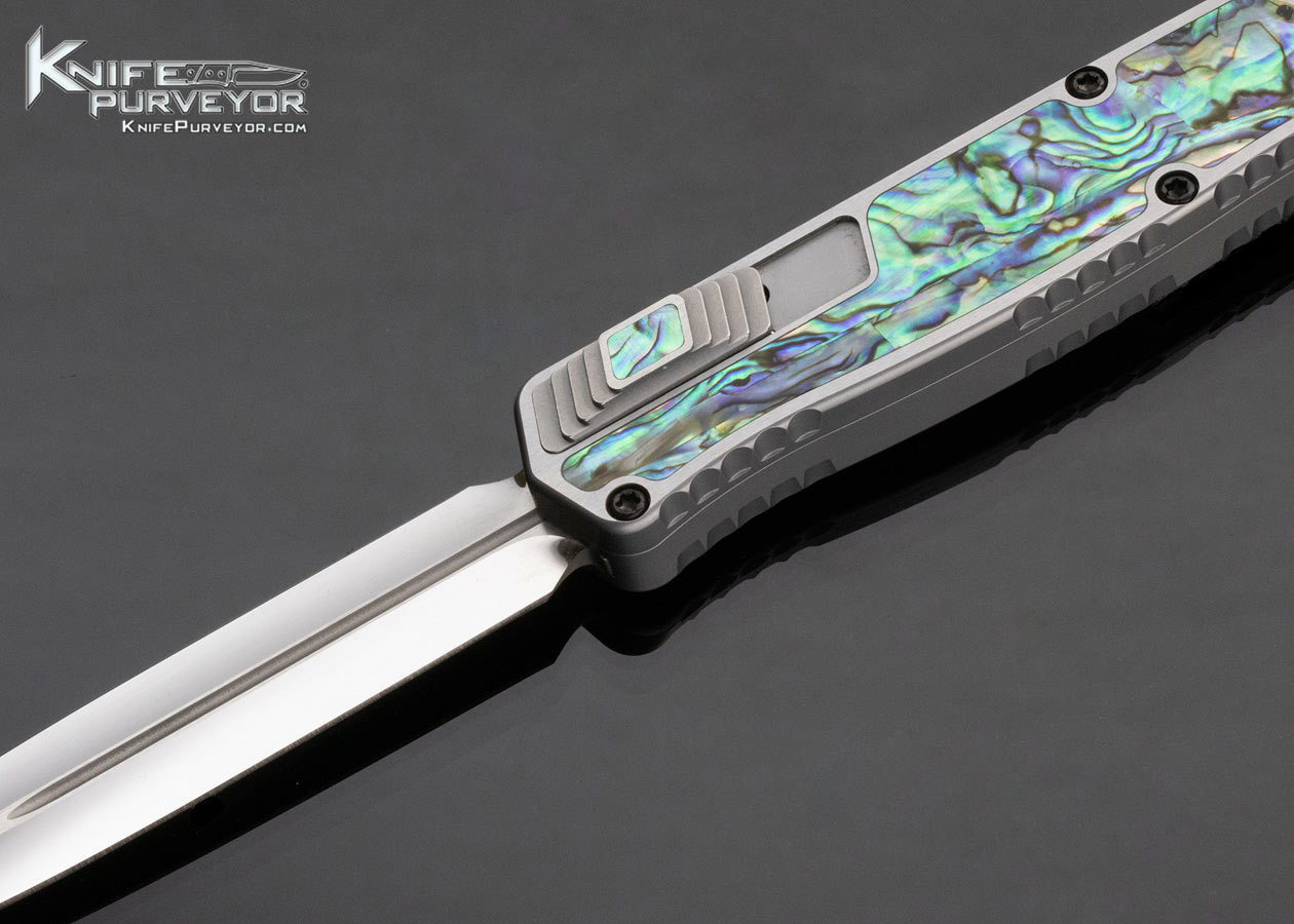 Heretic Knives Cleric II #009 Stainless Steel w/ Abalone OTF - Image 2