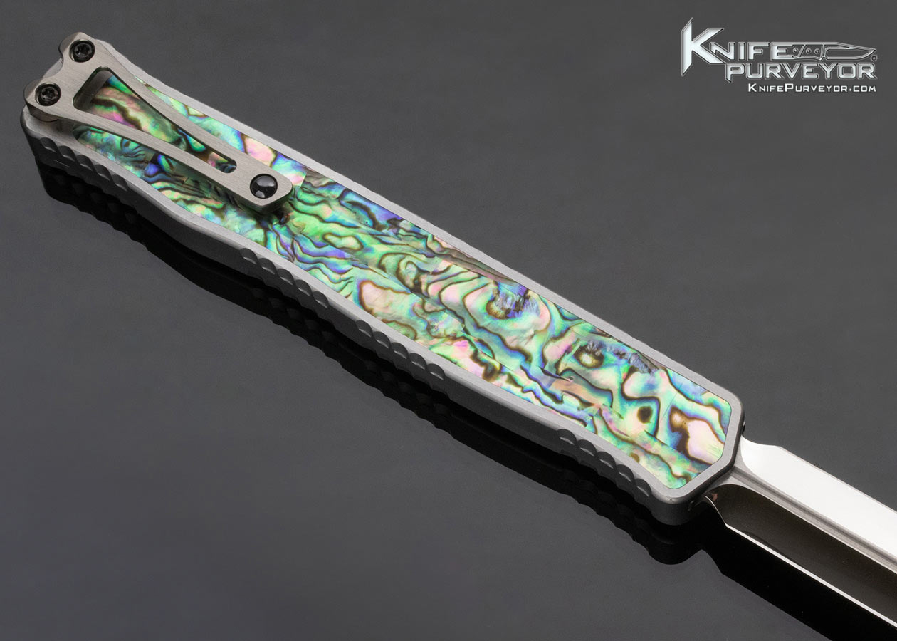 Heretic Knives Cleric II #009 Stainless Steel w/ Abalone OTF - Image 4