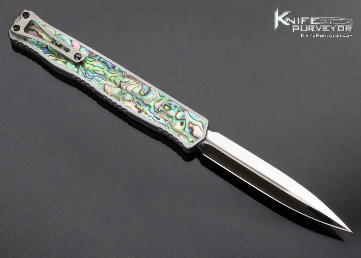 Heretic Knives Cleric II #009 Stainless Steel w/ Abalone OTF - Image 3