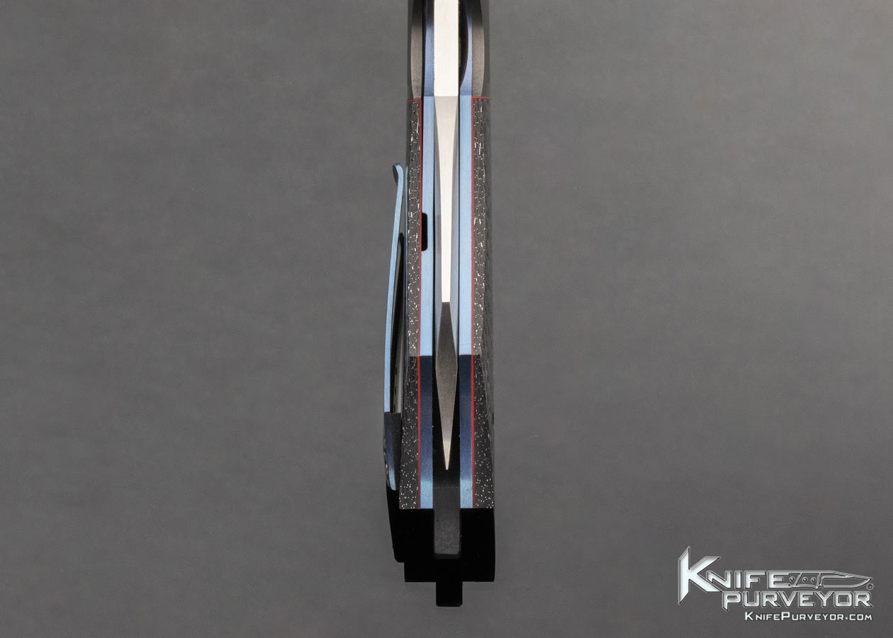 John Arnold Custom Knife Tactical Front Flipper with Lightning Strike Carbon Fiber and Zirconium - Image 8