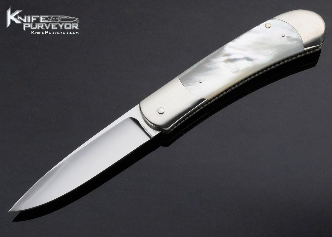 Ken Steigerwalt Custom Knife Pearl Scale Release Auto 14215