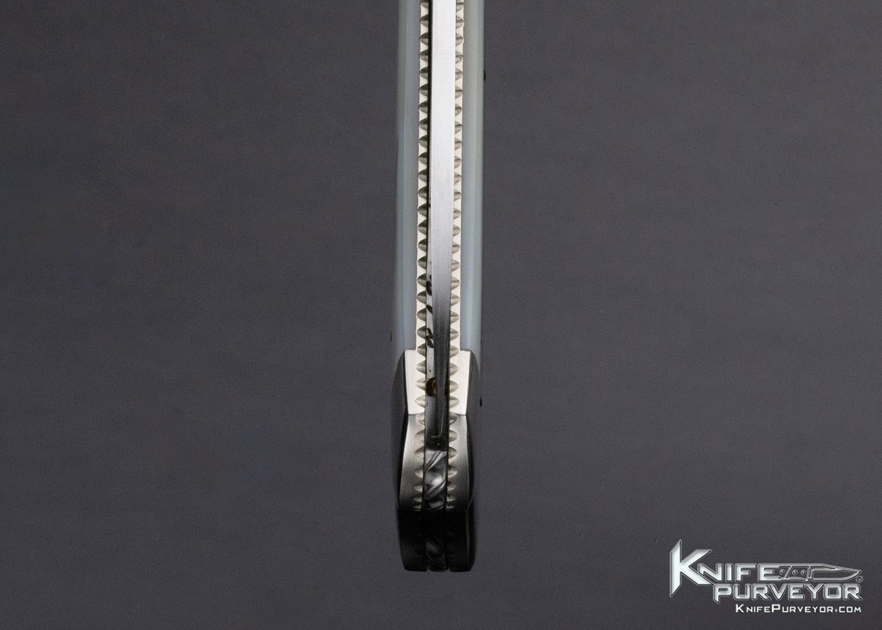 Ken Steigerwalt Custom Knife Mother of Pearl Scale Release Auto - Image 7
